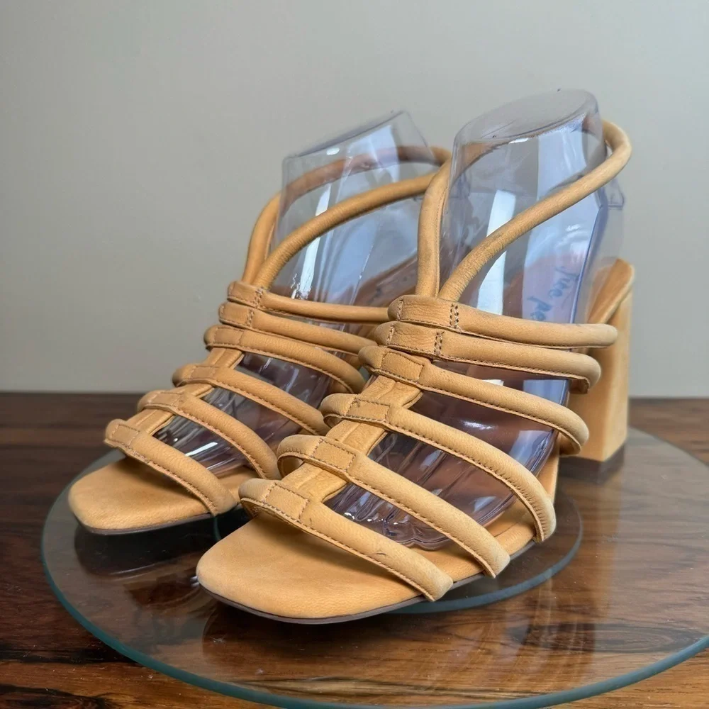 Free People Colette Cinched Heel | Hot Orange
